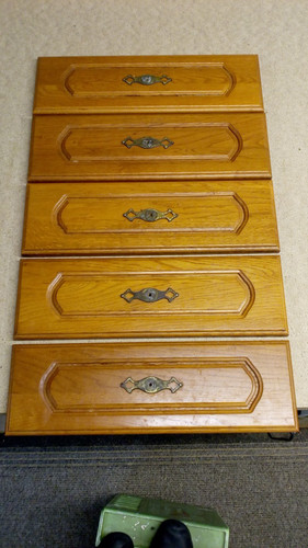 Solid medium oak drawer - of,