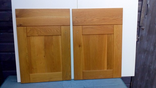 Pair solid light oak - pair, shaker