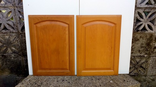Pair solid light oak - pair, of