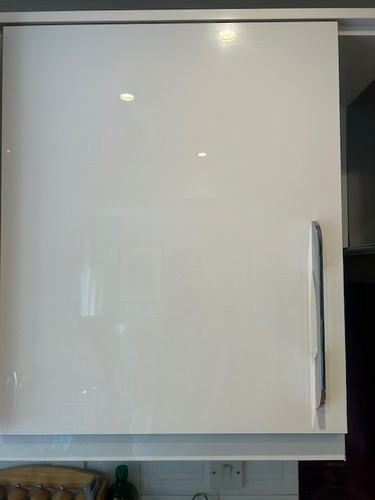 White gloss cupboard - white, door
